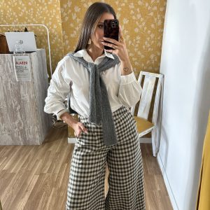 Pantalón punto cuadros