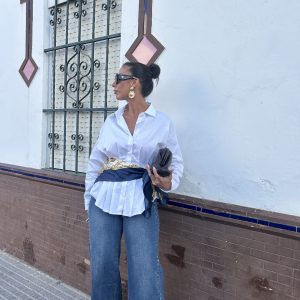 Camisa frunce blanca