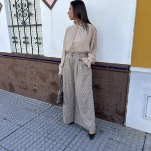 Pantalón fluido pata de gallo