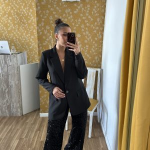 Pantalón negro brillo