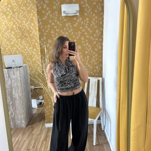 Pantalón bombacho negro