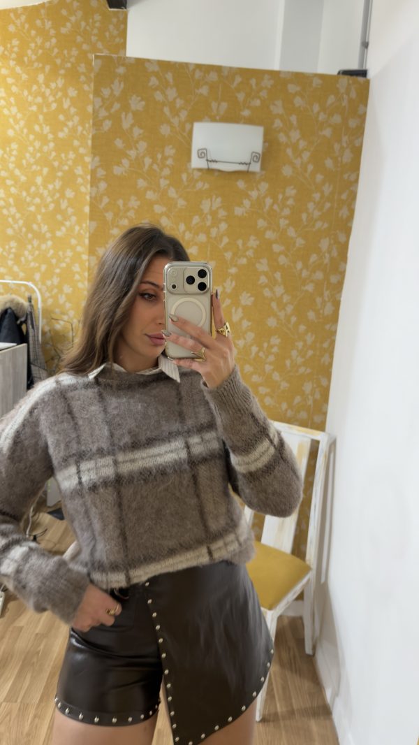 Jersey punto marrón