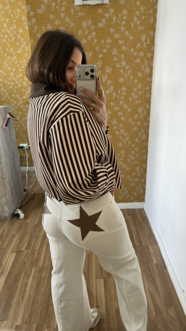 Jeans estrella marron