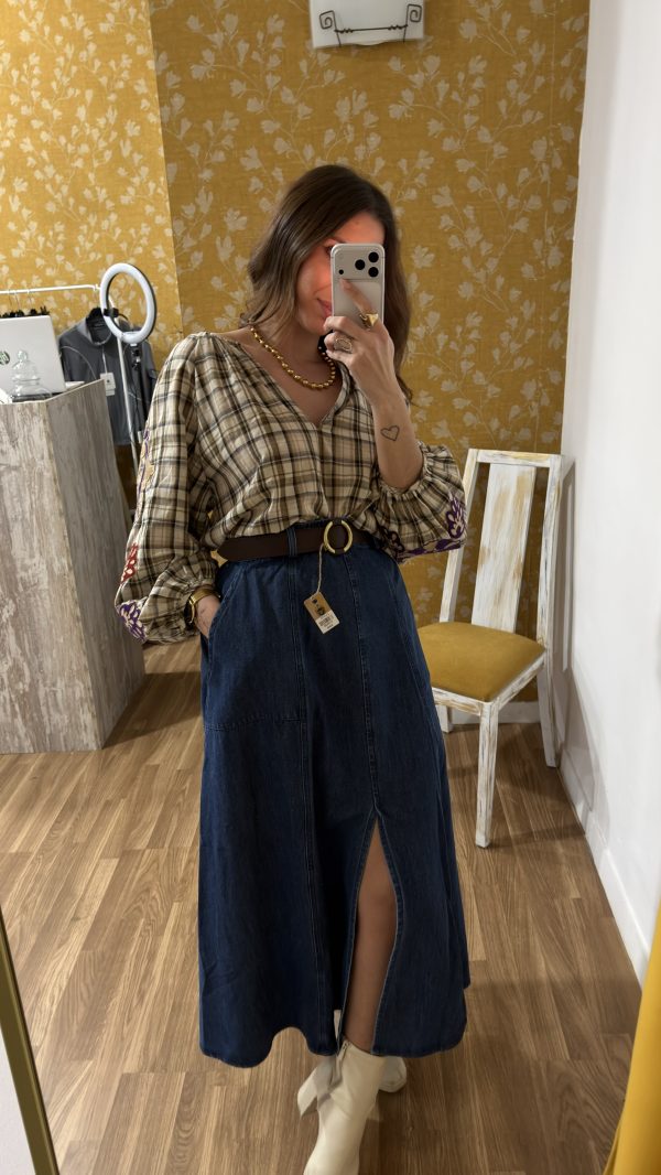 Falda denim