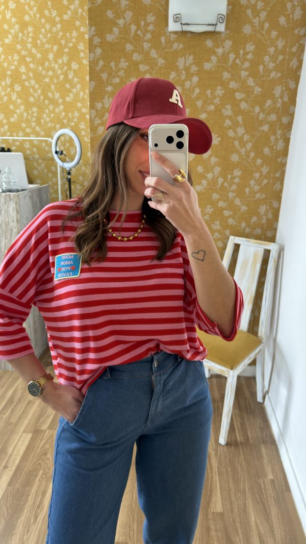 Camiseta sudadera roja