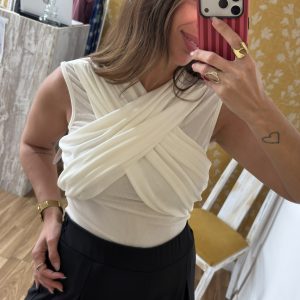 Top punto fino cruzado