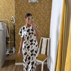 Vestido satén vaca
