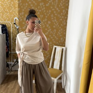 Pantalón bombacho taupe