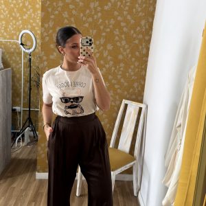 Pantalón bombacho marrón