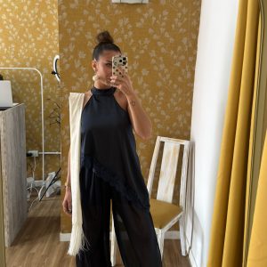 Pantalón seda marino