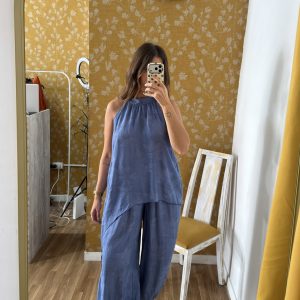 Conjunto asimétrico azul