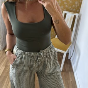 Pantalón Vichy verde
