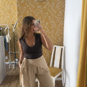 Pantalón pareo amarillo