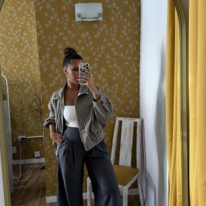 Pantalón pinza gris