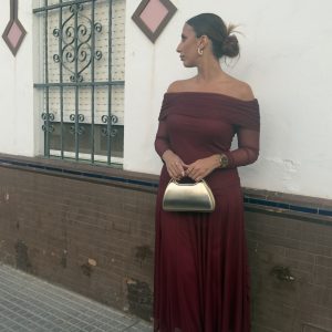 Vestido tul vino