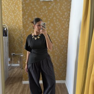 Pantalón bombacho gris