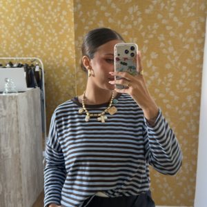 Camiseta raya azul