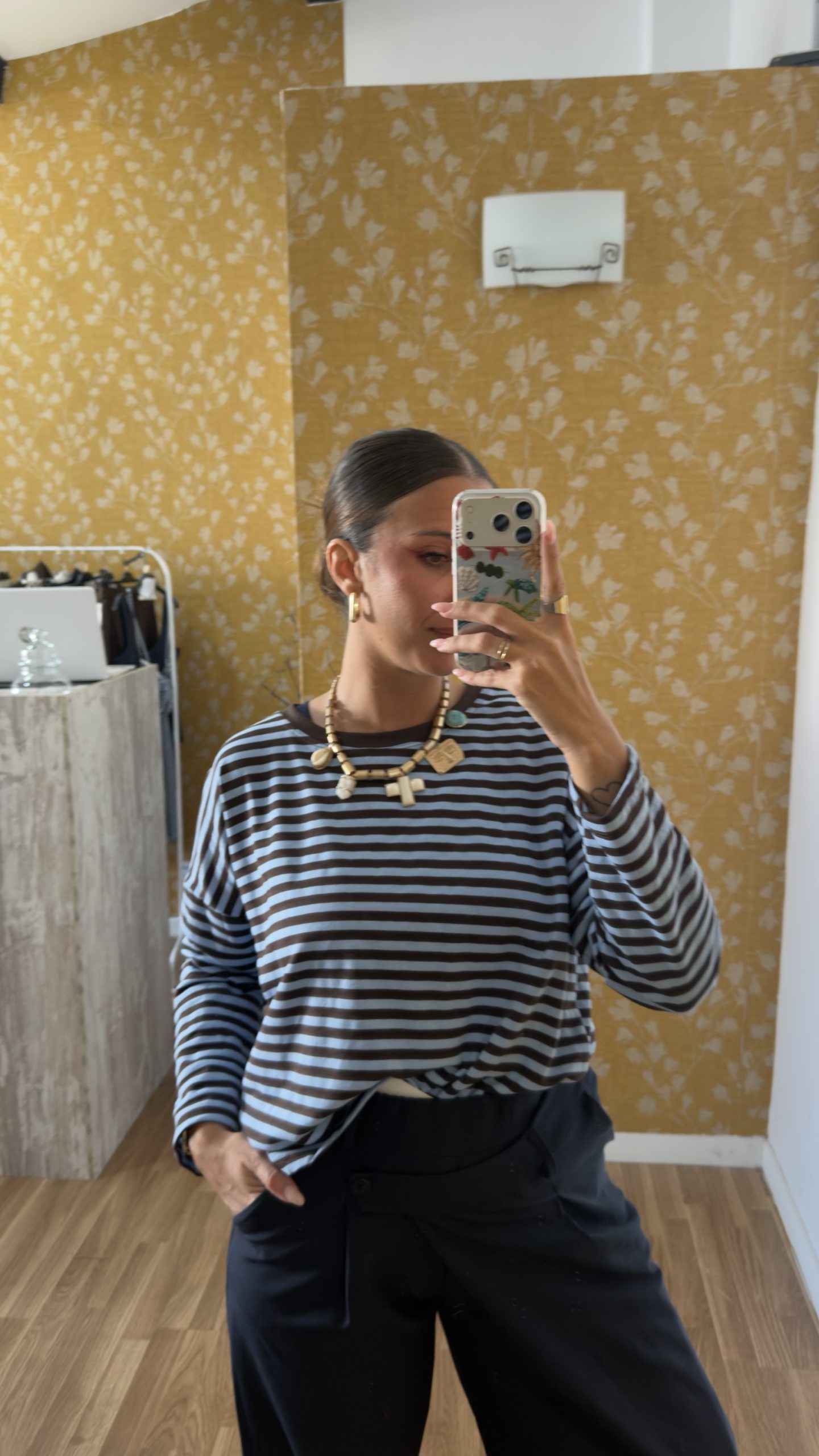 Camiseta raya azul