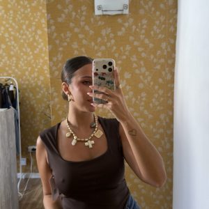 Top licra marrón
