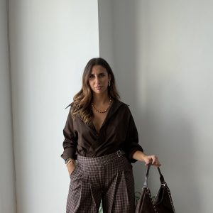 Pantalón cuadros ajuste