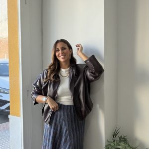 Falda cuadros azul