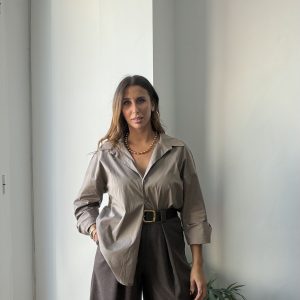 Pantalones punto marrón